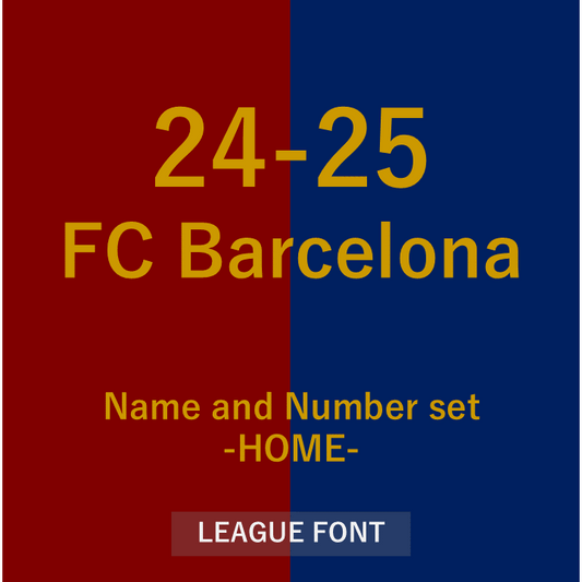 24-25 Barcelona Home League Font