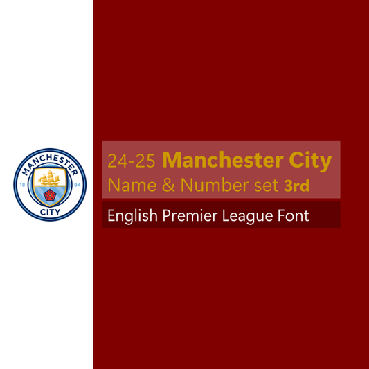 24-25 Manchester City 3rd Club Font