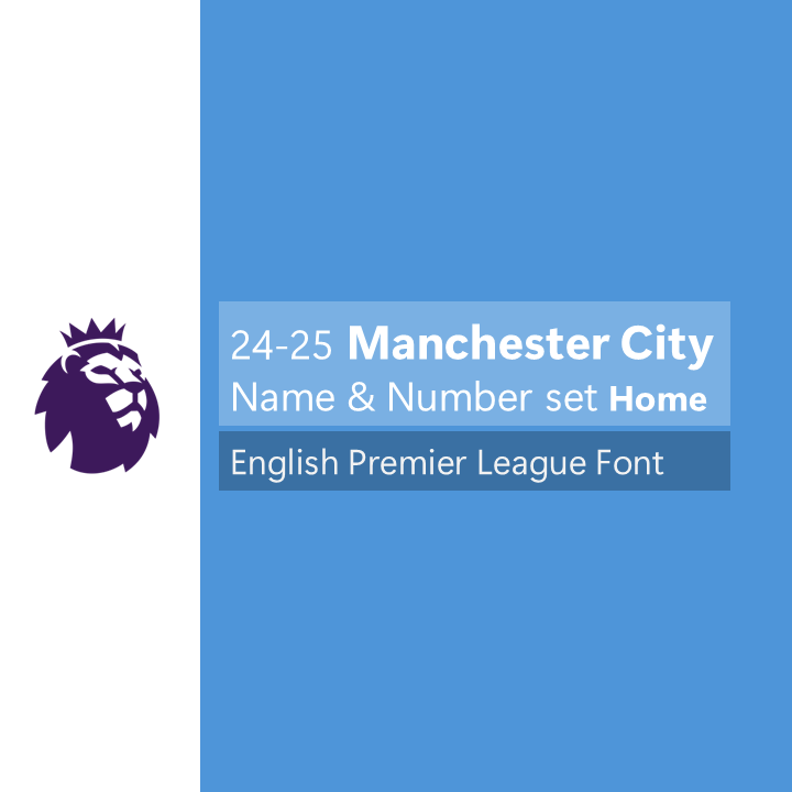 24-25 Manchester City Home League Font