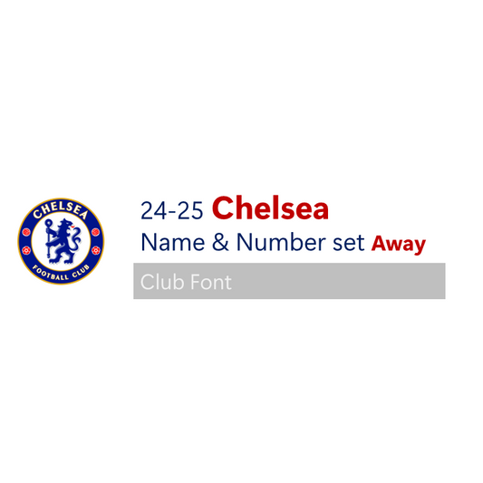 24-25 Chelsea Away Club Font