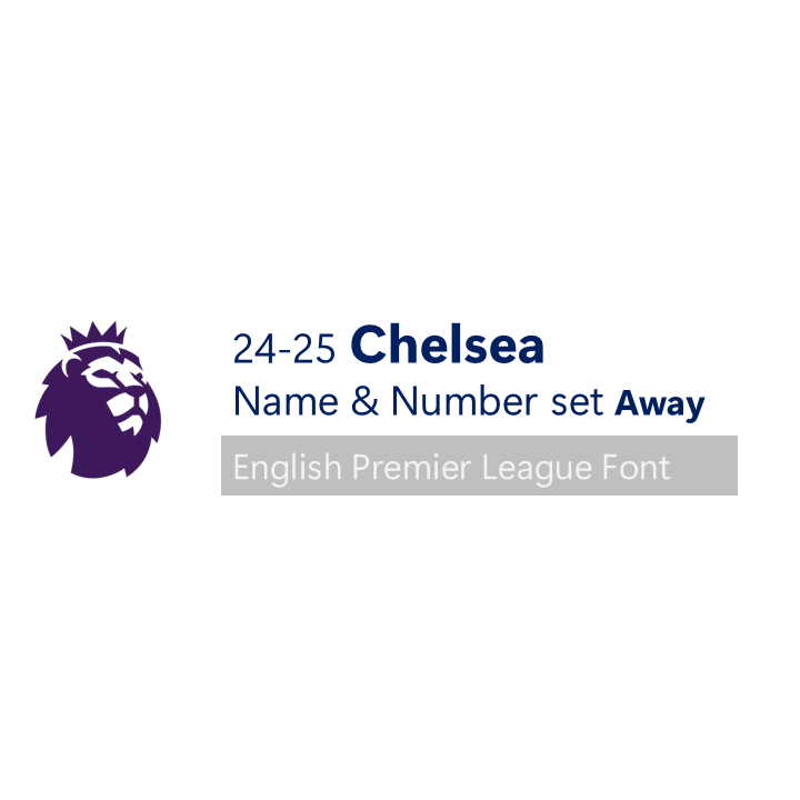 24-25 Chelsea Away English Premier League Font