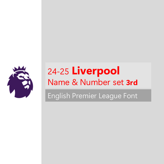 24-25 Liverpool 3rd English Premier League Font