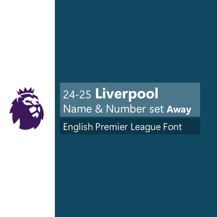 24-25 Liverpool Away English Premier League Font