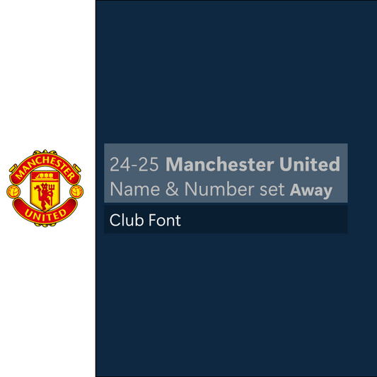 24-25 Manchester United Away Cup Font