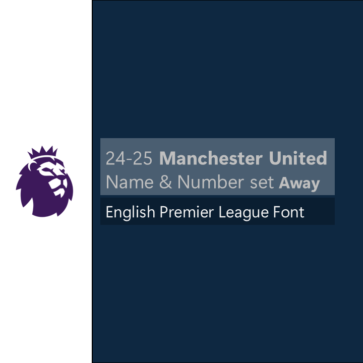 24-25 Manchester United Away English Premier League Font