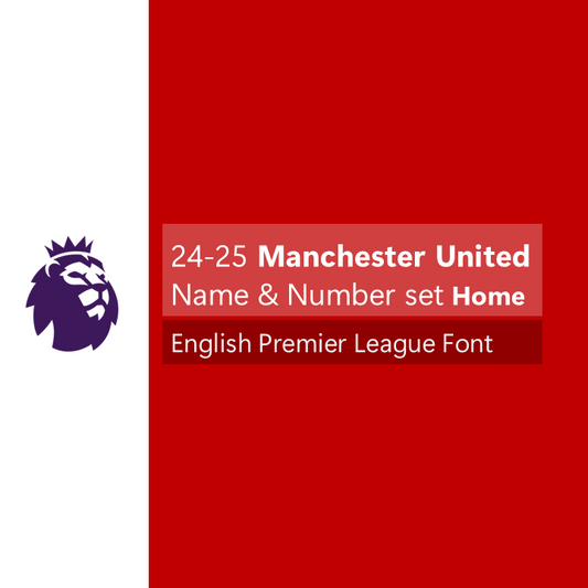 24-25 Manchester United  Home English Premier League Font