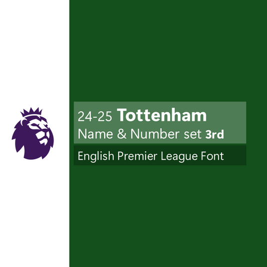 24-25 Tottenham 3rd English Premier League Font