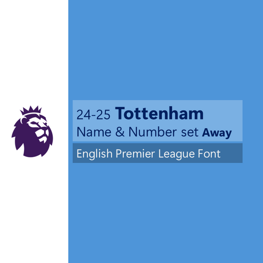 24-25 Tottenham Away English Premier League Font