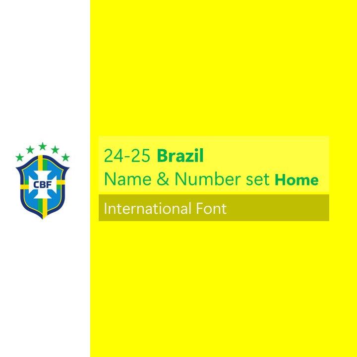 Brazil Numbers Brazil - Name and Number set – Kit of the Day