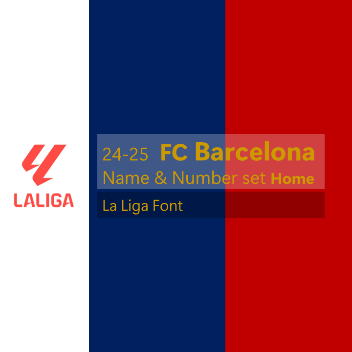 24-25 Barcelona Home League Font