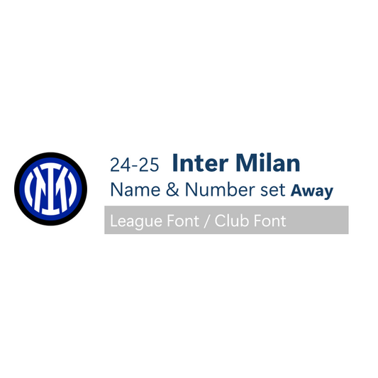 24-25 Inter Milan Away League/Cup Font