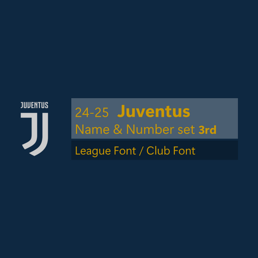 24-25 Juventus 3rd League/Club font