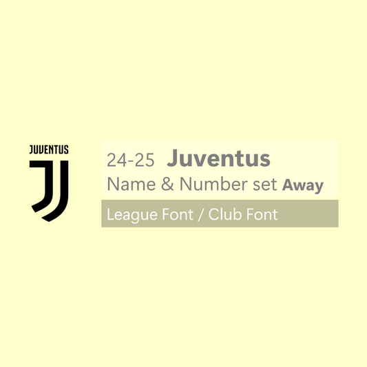 24-25 Juventus Away League/Club Font