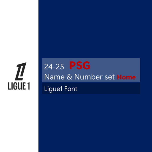 24-25 PSG Home LEAGUE FONT