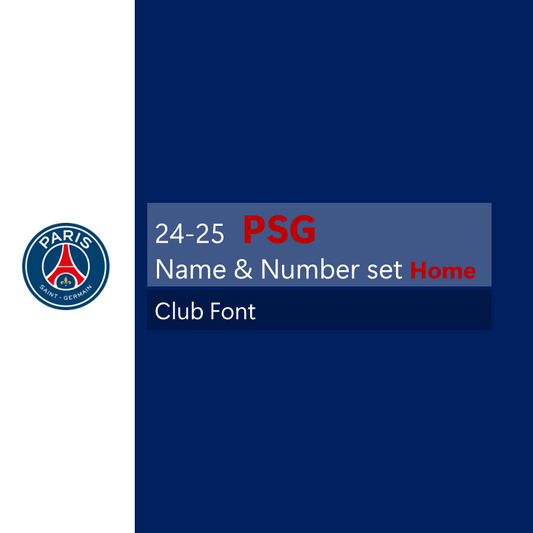 24-25 PSG Home Club Font