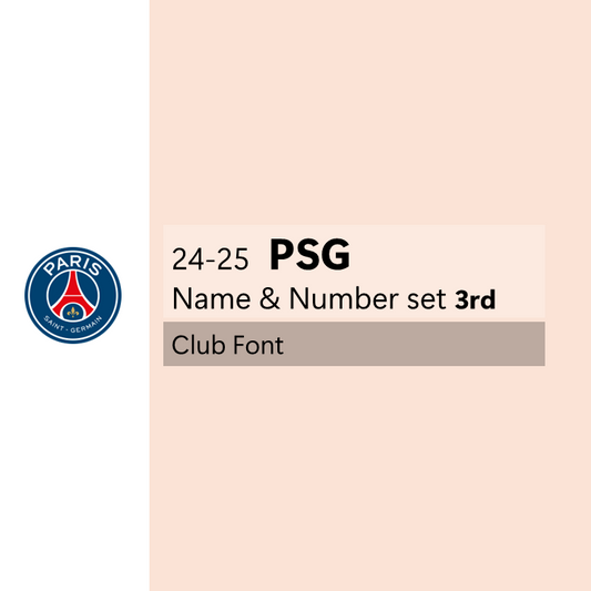 24-25 PSG 3rd Club Font