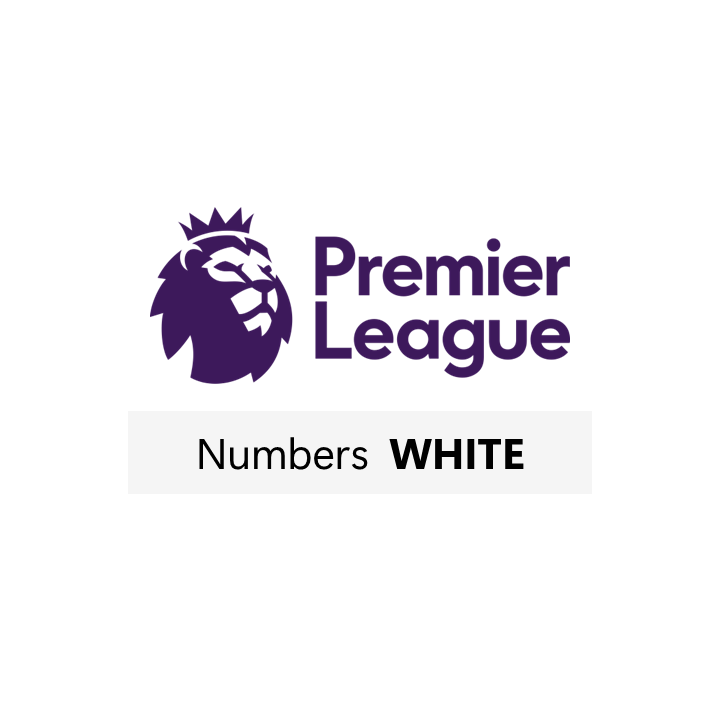 23-25 Premier League Numbers WHITE