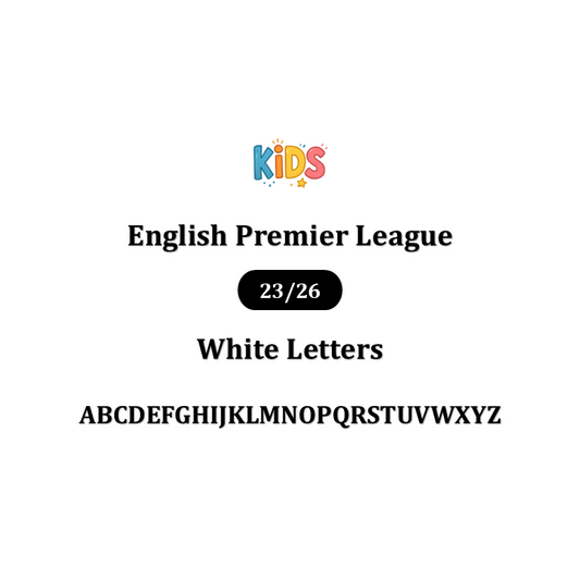 Kids 23/26 Premier League Letters WHITE Official