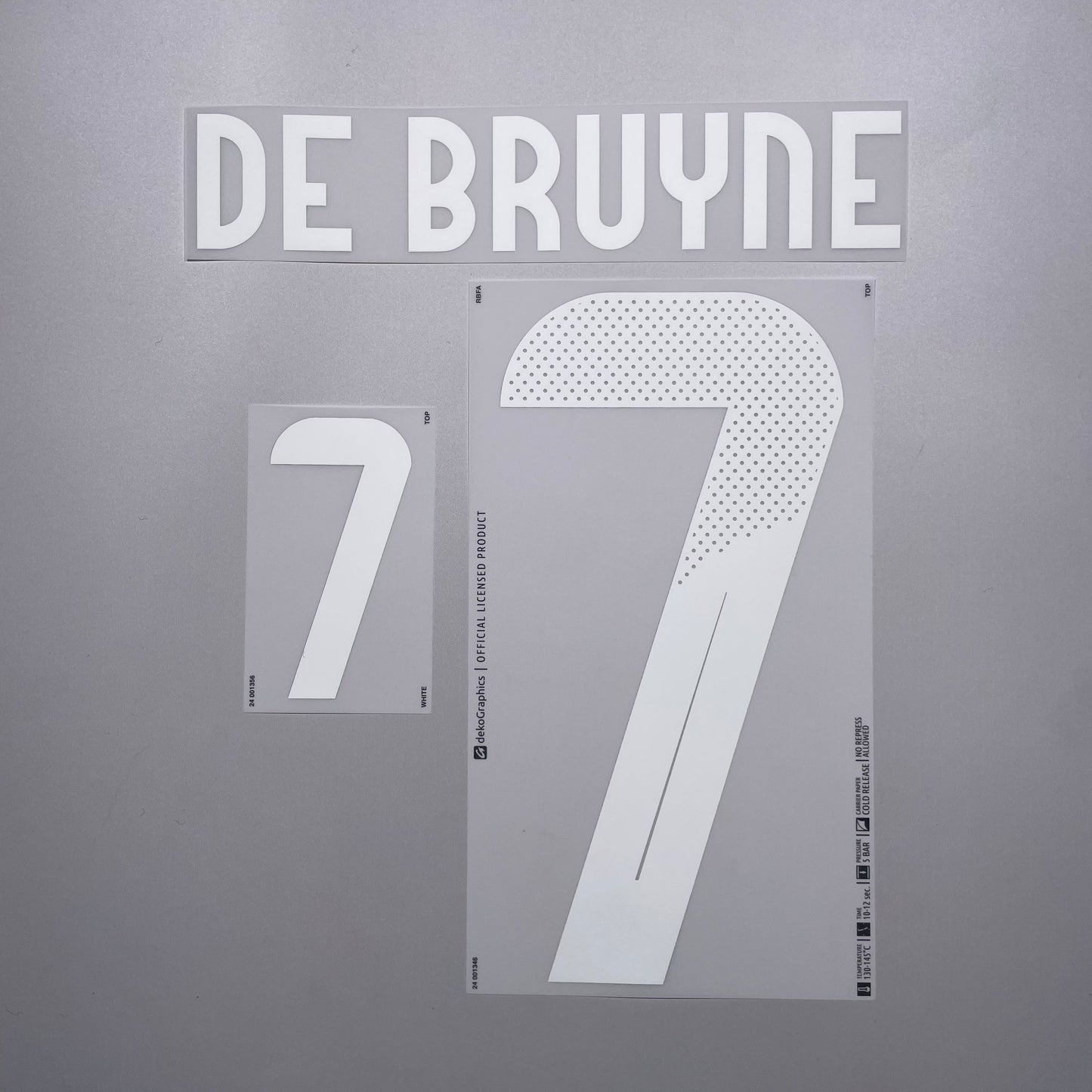 #7 De Bruyne 2024 Belgium Away Name &Number set Official