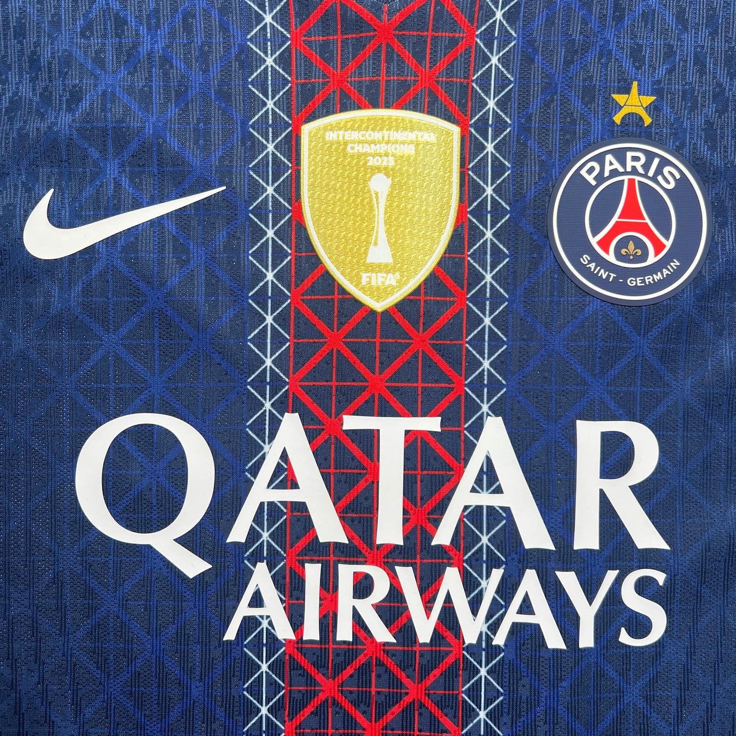 Official #14 Doue 25/26 PSG Home Authentic Shirt Size L