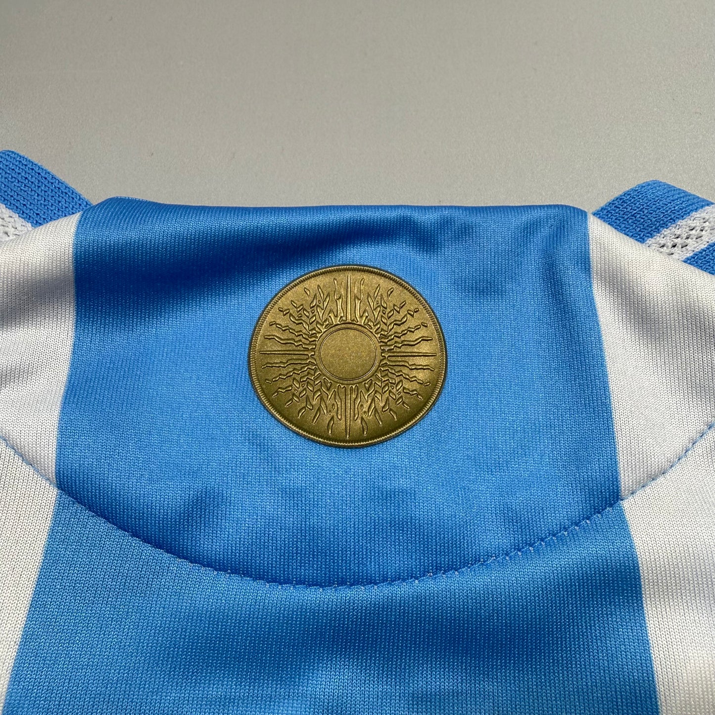 Official #7 De Paul 2024 Argentina Home Authentic Shirt 2026 FIFA World Cup Qualifier Patch Size S（JP:M）