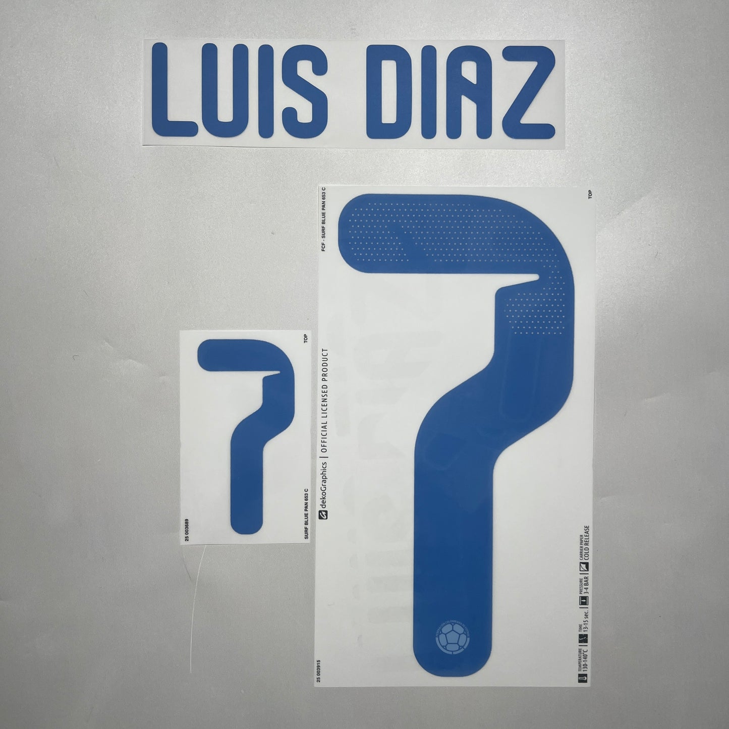 Official #7 Luis Diaz 2026 Colombia Home Name & Number set