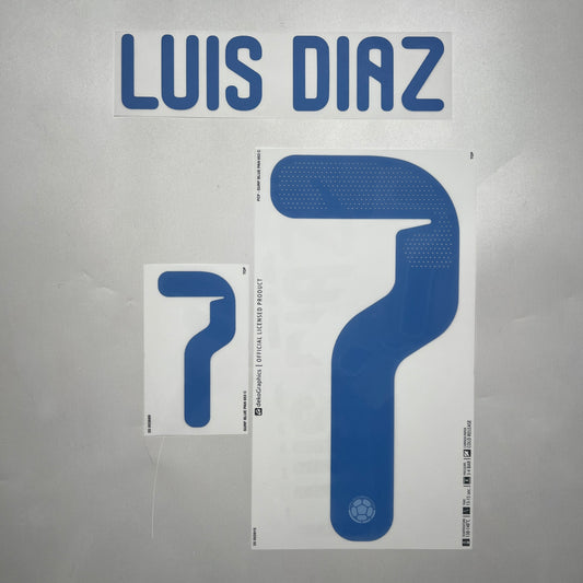 Official #7 Luis Diaz 2026 Colombia Home Name & Number set