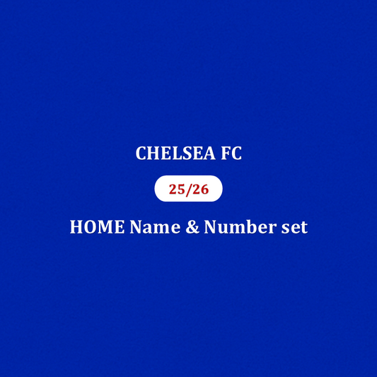 Official 25/26 Chelsea FC Home English Premier League Name and Number set