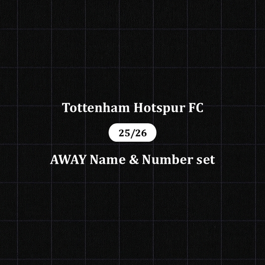 25/26 Tottenham Hotspur FC Away  English Premier League Name & Number set Official