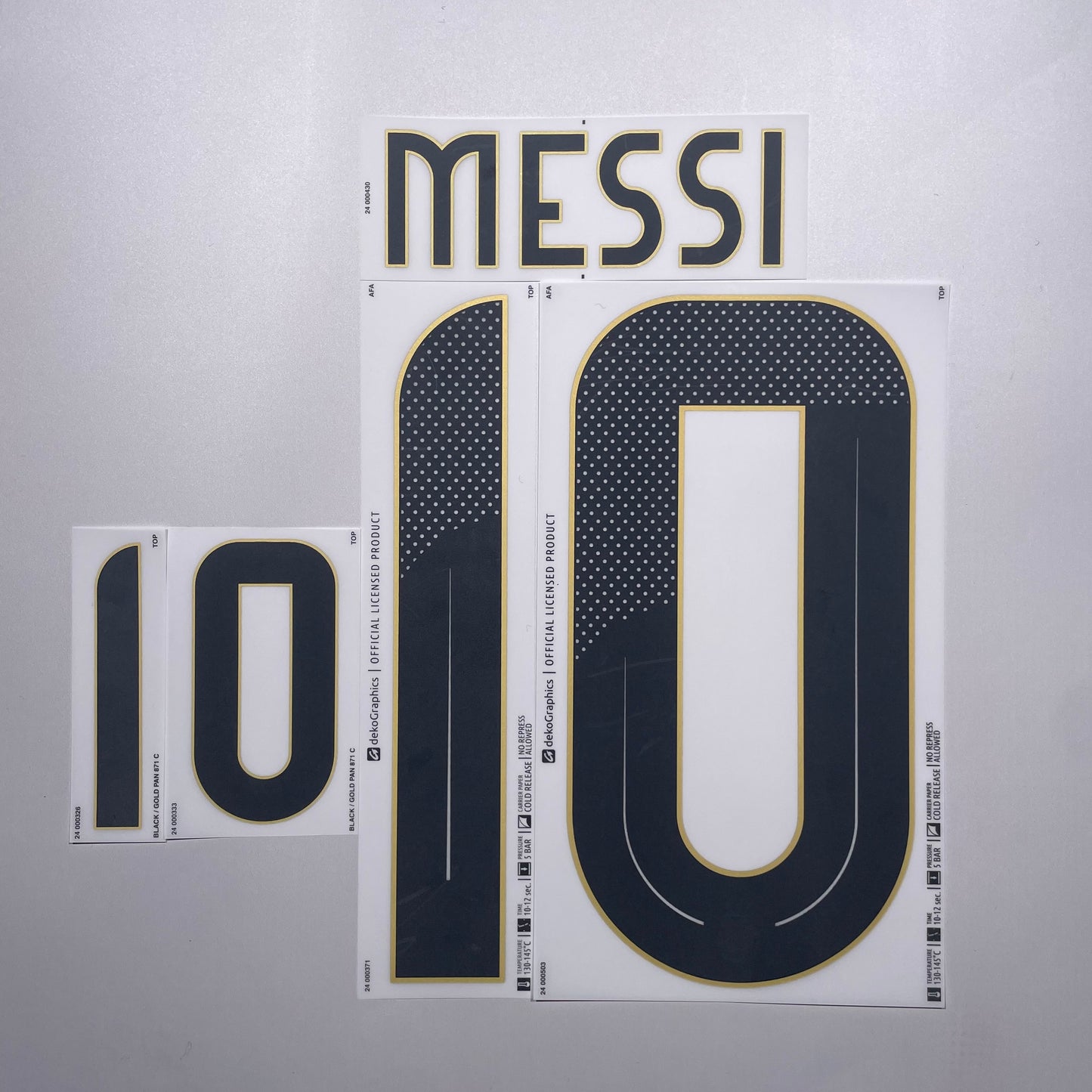 #10 Messi 2024 Argentine Home Name & Number set Official Dekographics