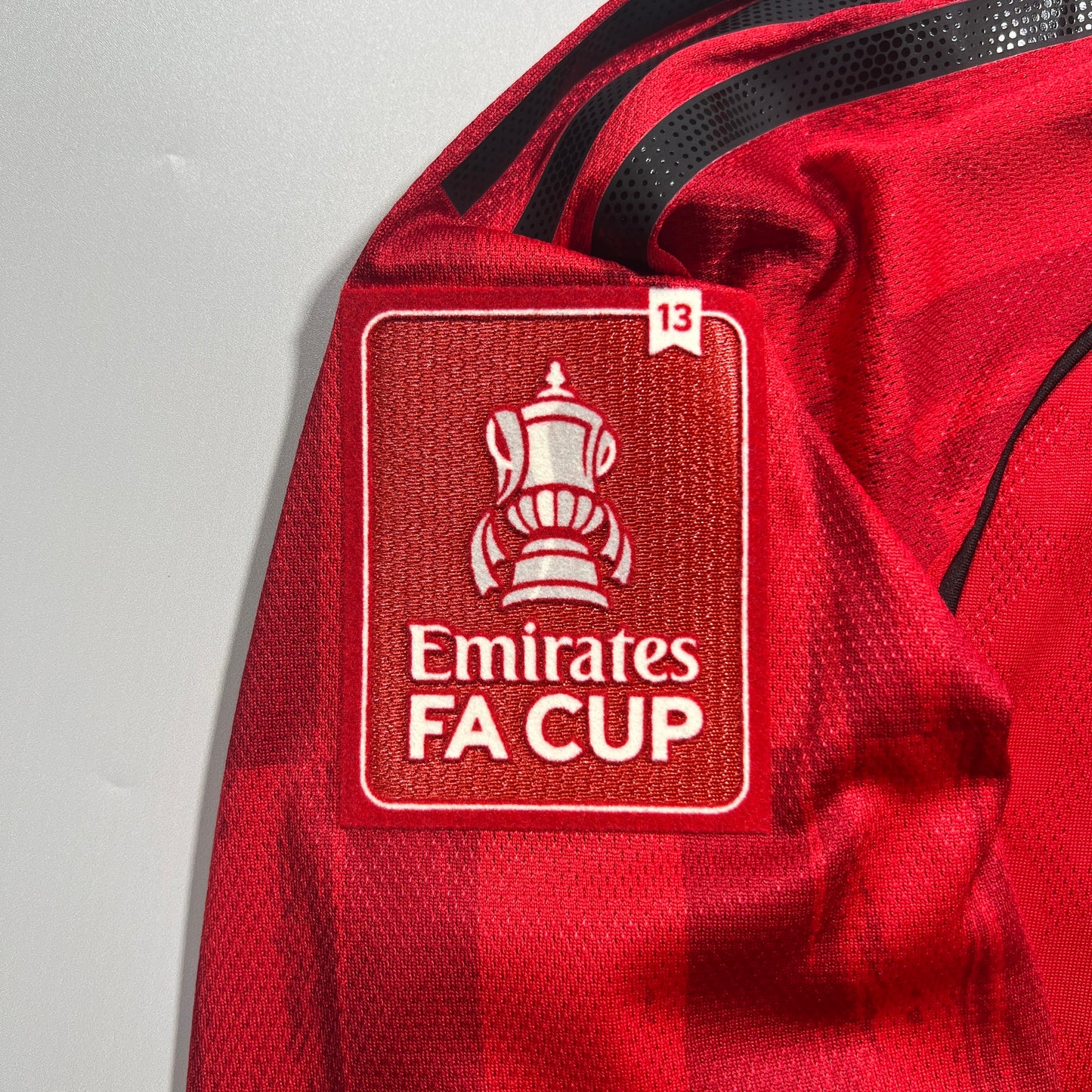 Official #8 B.Fernandes 25/26 Manchester United Home Authentic Shirt Long Sleeve FA Cup Size L(JP:2XL)