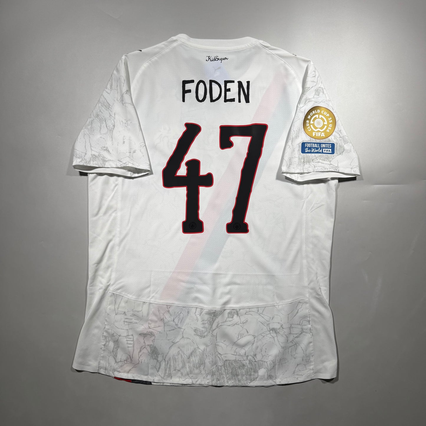 Official #47 Foden 25/26 Manchester City × KidSuper Limited Authentic Shirt FIFA Club World Cup 25 USA Official Player Patch Size 2XL