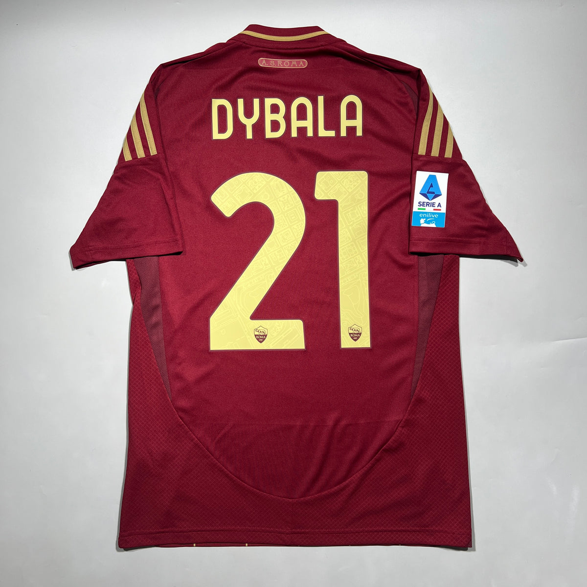 Official #21 Dybala 24/25 AS Roma Home Stadium Shirt Size JP:L