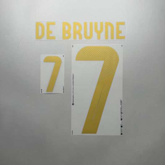 #7 De Bruyne 2024 Belgium Home Name & Number set Official