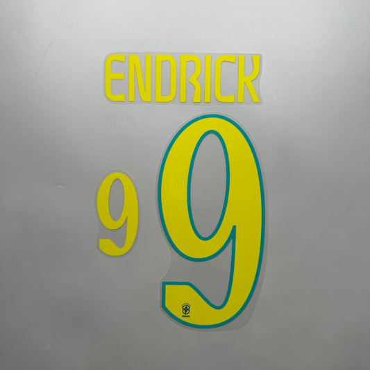 #9 Endrick 2024 Brazil Away Name & Number set
