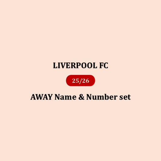 25/26 Liverpool FC Away English Premier League Name & Number set Official