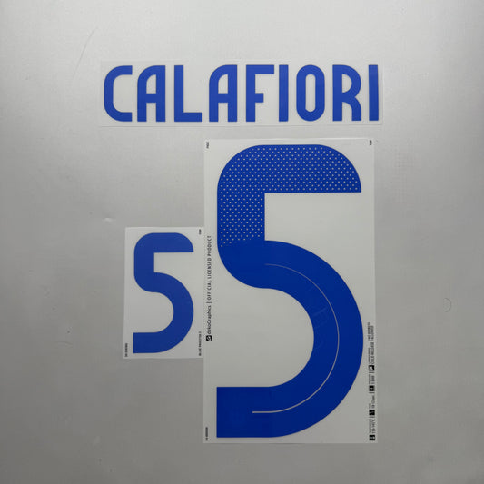 #5 Calafiori 2024 Italy Away Name & Number set