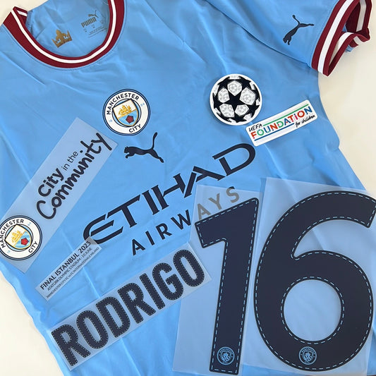 [Pre-order] RODRIGO | 22-23 Manchester City Home Kitroom Player Issue CL Final