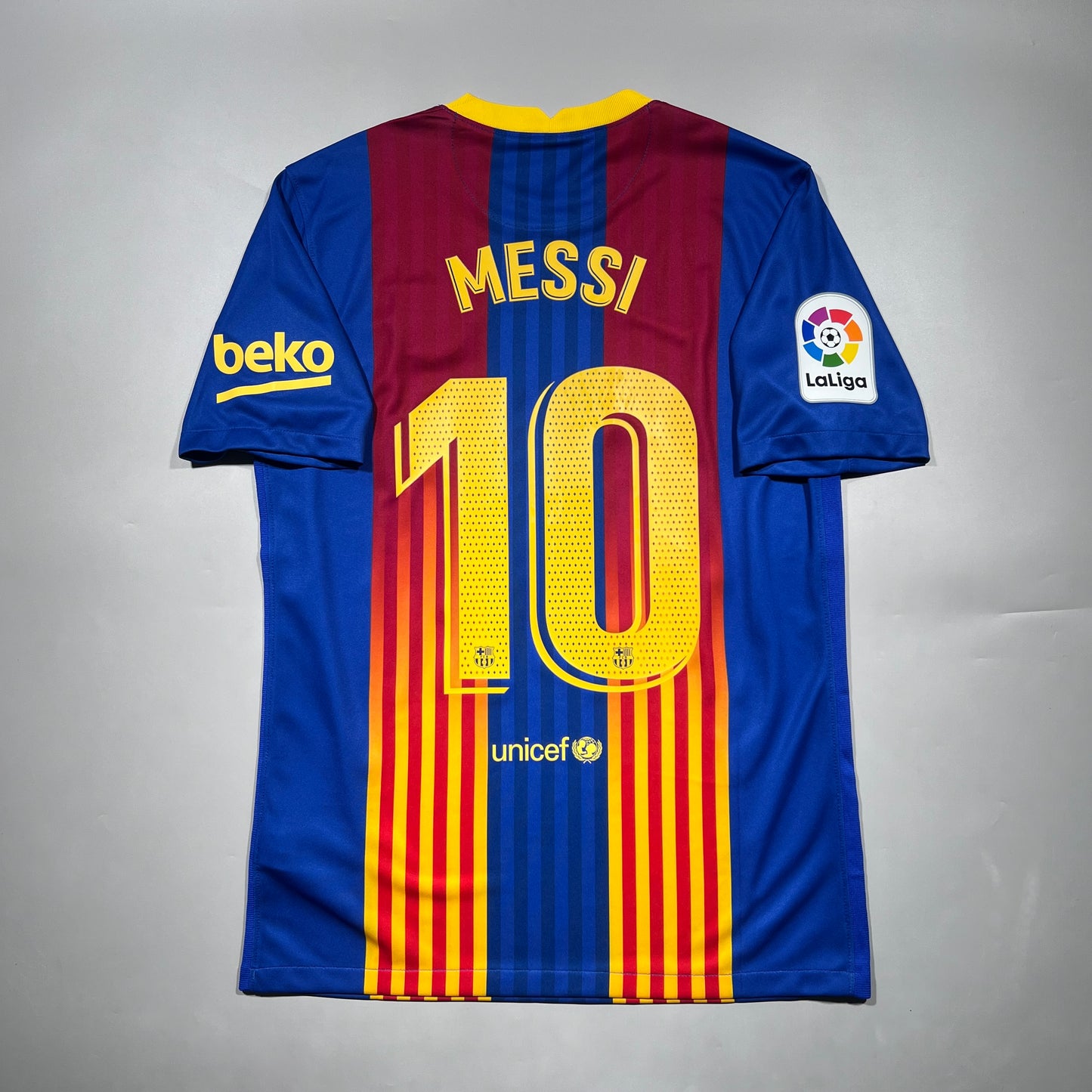 Official #10 Messi 20/21 Barcelona Classico Stadium Shirt Size M