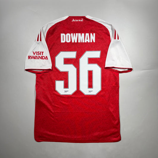 Official #56 Dowman 25/26 Arsenal Home Authentic Shirt EU Edition