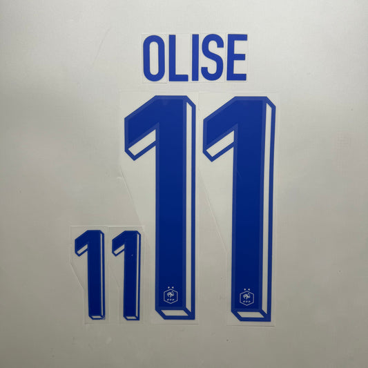 #11 Olise 2024 France Away Name & Number set Official