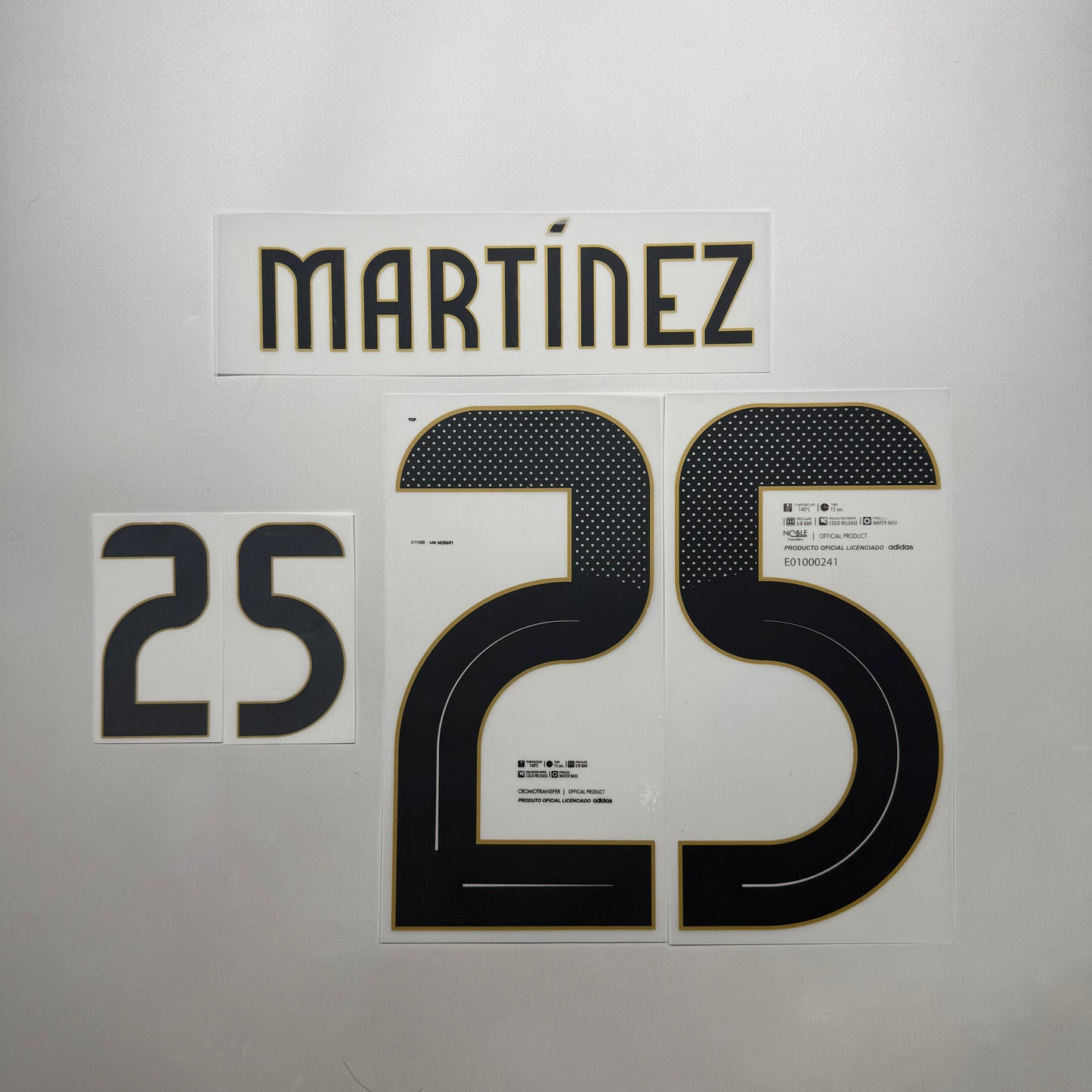 #25 Martinez 2024 Argentine Home Name & Number set Official