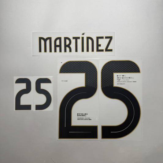 #25 Martinez 2024 Argentine Home Name & Number set Official