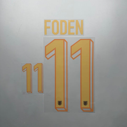 #11 Foden 2024 England Away Name & Number set