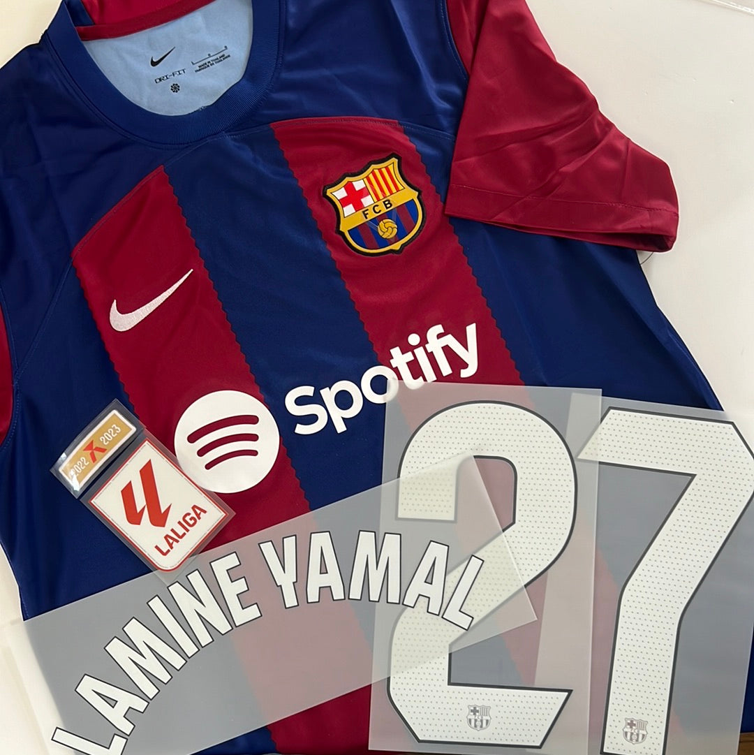 LAMINE YAMAL | 23-24 Barcelona  Home La Liga Fan Issue