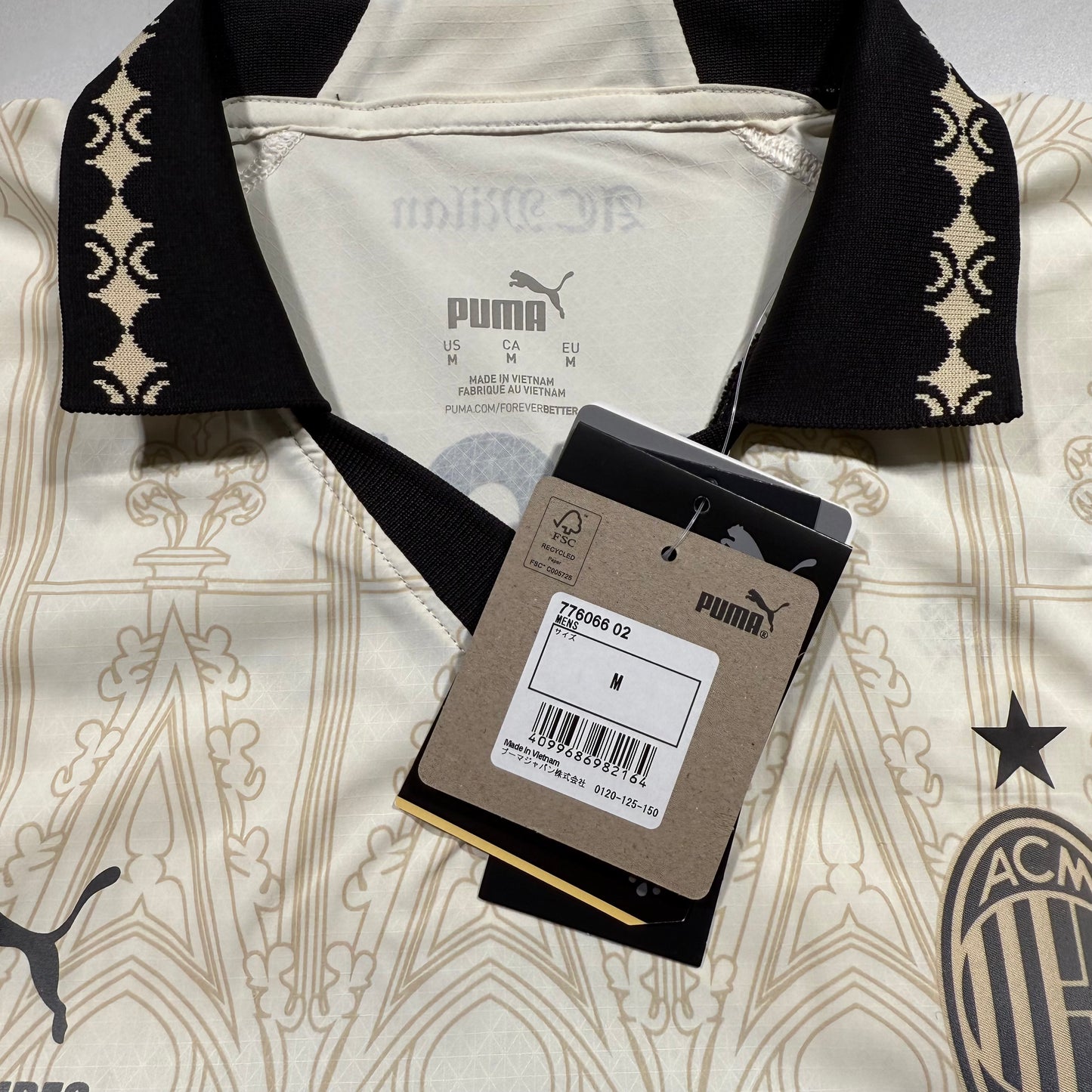 Official #9 Giroud 23/24 AC Milan × Pleasures 4th Authentic Shirt + Box Size M