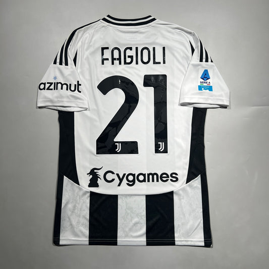 Official #21 Fagioli 24/25 Juventus Home Stadium Shirt Size S/M(JP:L)