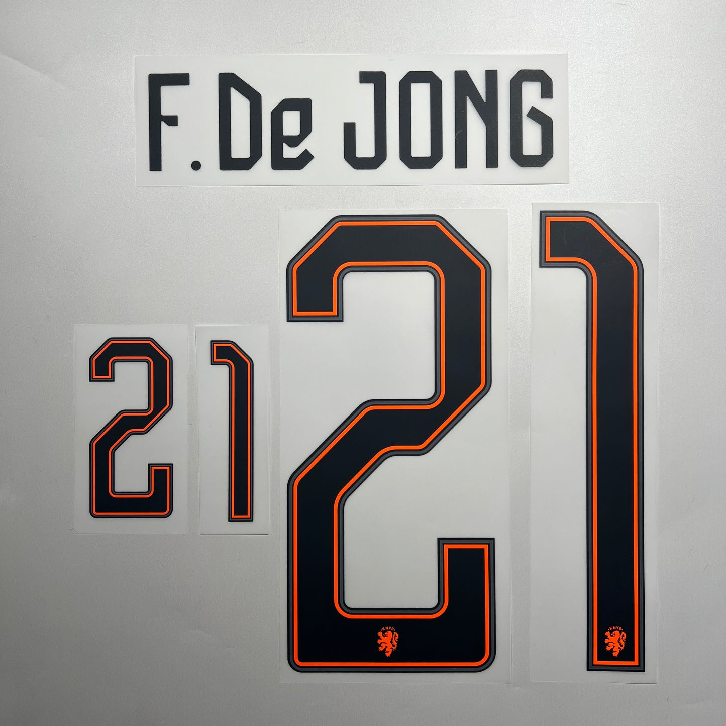 Official #21 F.De Jong 2026 Holland Home Name & Number set