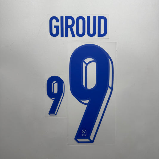 #9 Giroud 2024 France Away Name & Number set Official