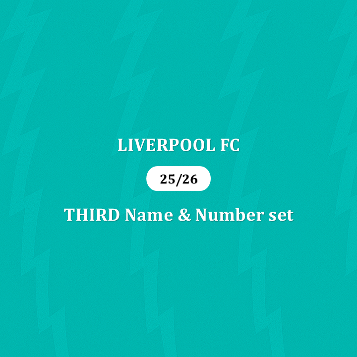 25/26 Liverpool 3rd English Premier League Name & Number set Official